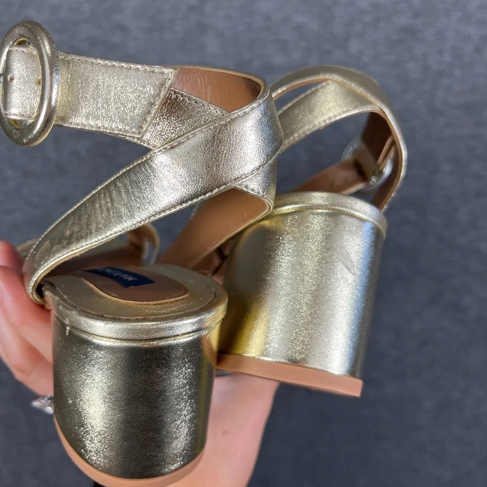 Margaux The Uptown Sandal EU 36.5 US‎ 6.5 Metallic Gold Nappa Leather Bridal